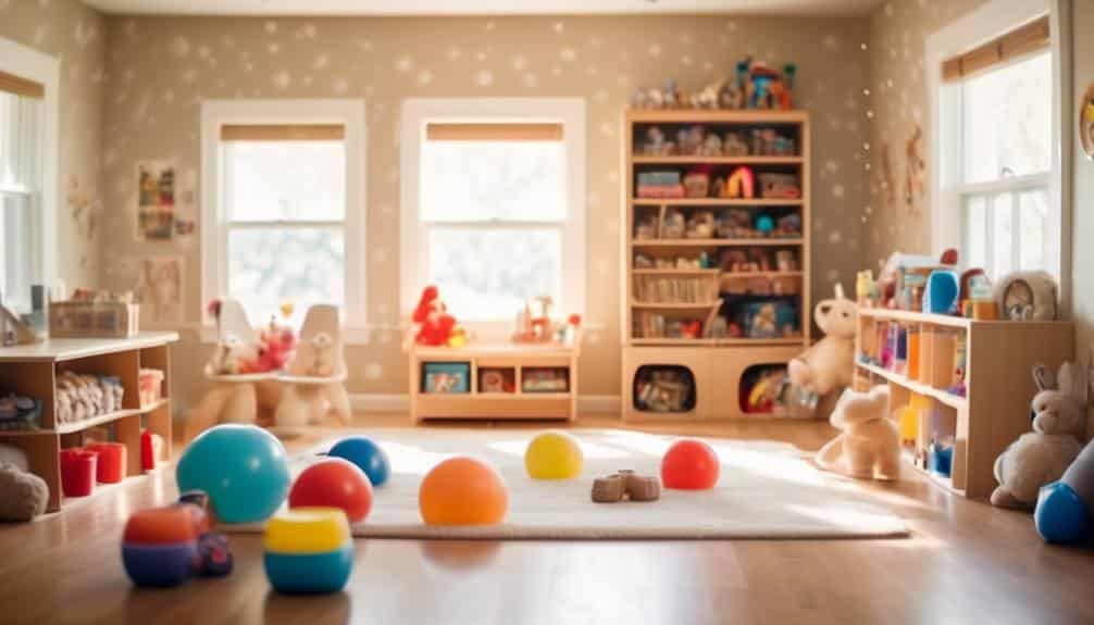 Thoughtfully arranged therapy space for an autism session using the DIRFloortime method.