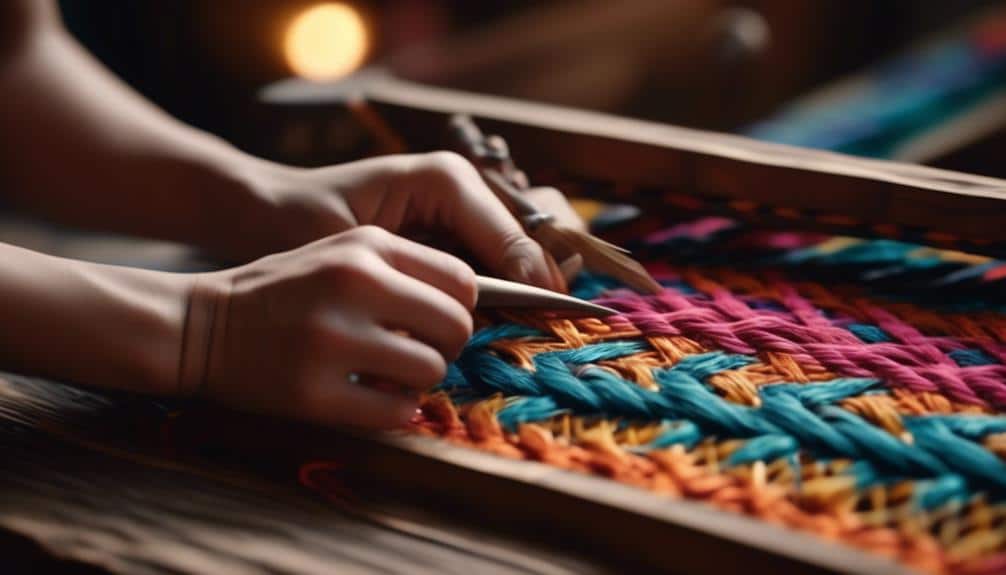 delicate art of lace weaving