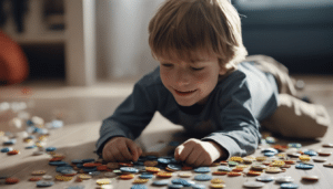 Fine motor skill therapy - playing with buttons