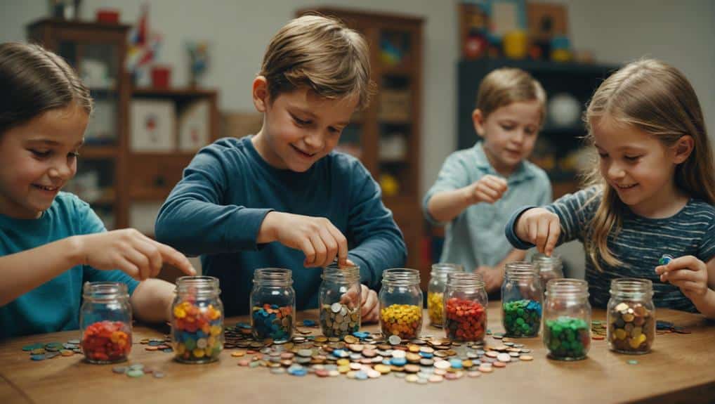 sorting coins by hand