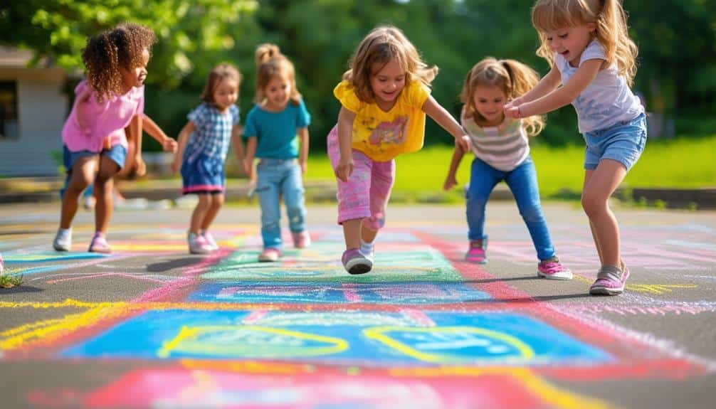 hopscotch game in playground