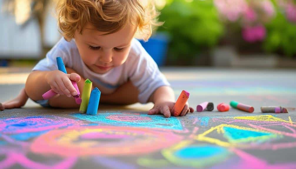 outdoor fun with chalk