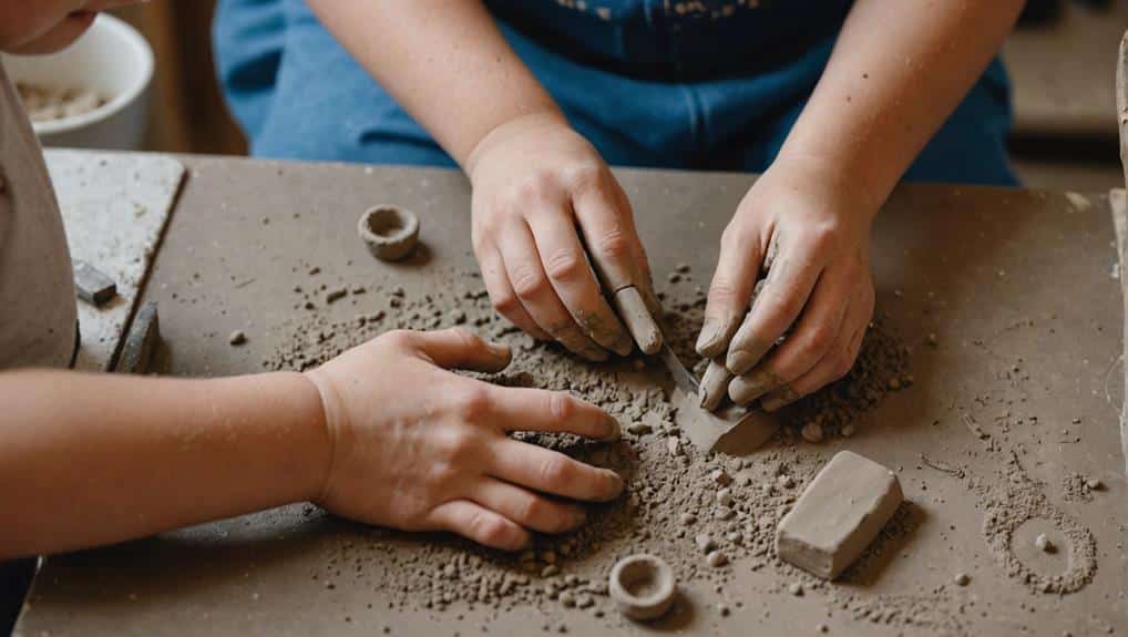 creating art with clay